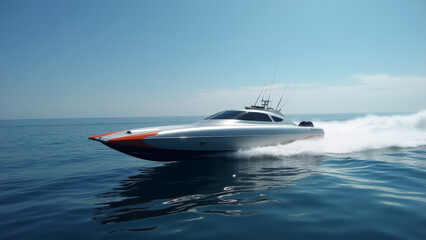 Fototapeta premium Concept Hydrofoil Boat