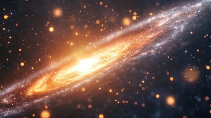 Astronomy concept backdrop with stars and galaxies for space exploration