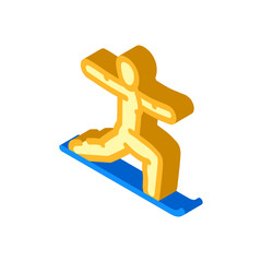 warrior ii virabhadrasana ii yoga isometric icon vector. warrior ii virabhadrasana ii yoga sign. isolated symbol illustration