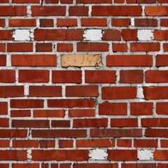 Obraz premium cracked red brick wall