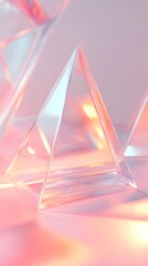 11. A soft and dreamy 3D triangle background with a pastel gradient, evoking calmness