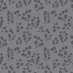 Seamless pattern of eucalyptus branches, background