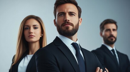 Professional Team Emphasizing Leadership and Intelligence