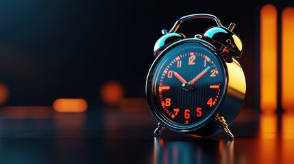 Abstract Digital Clock with Economic Concept