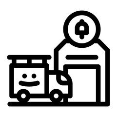 Fire station icon. Emergency service. Vector illustration