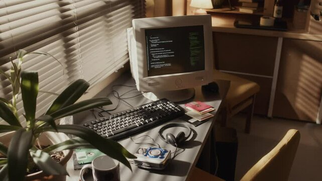 bureau pc ordinateur ancien 