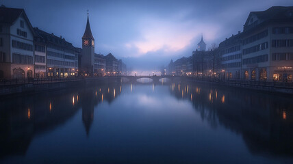 Obraz premium view of the town country