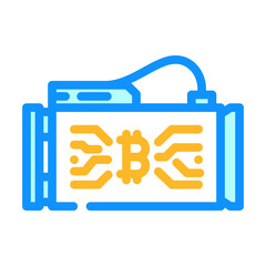 asic miner cryptocurrency mining color icon vector. asic miner cryptocurrency mining sign. isolated symbol illustration