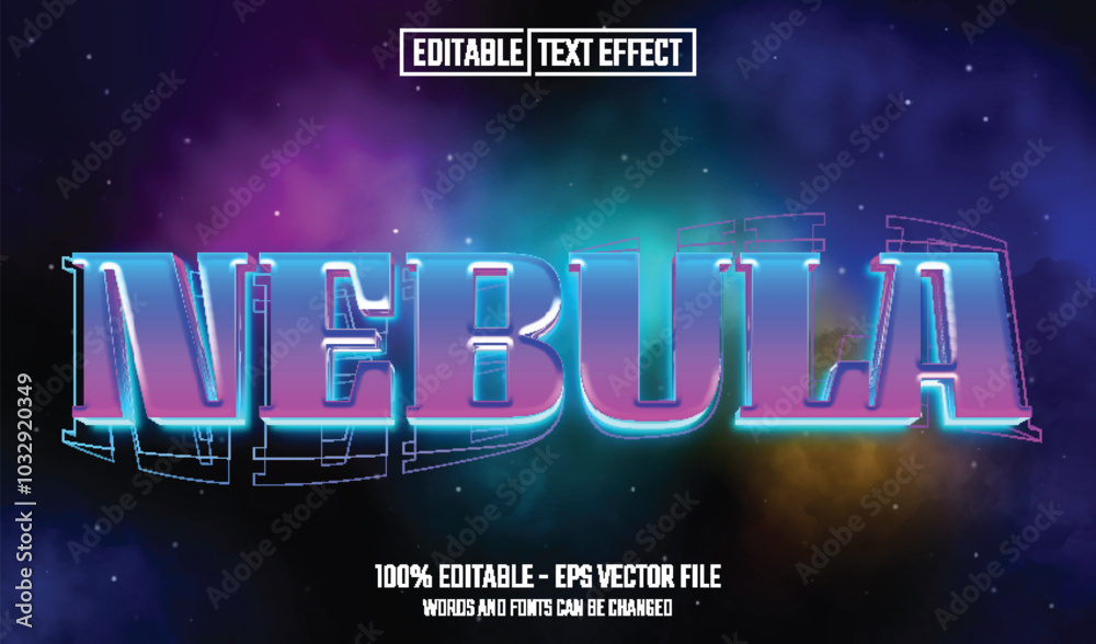 Poster nebula editable text effect