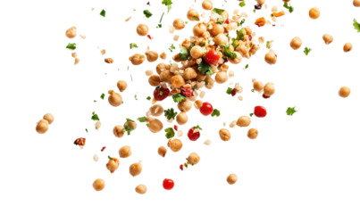 Chana chaat on transparent background 

