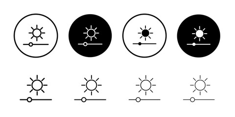 Brightness icon Flat fill set collection