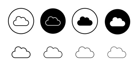 Cloud icon Flat fill set collection