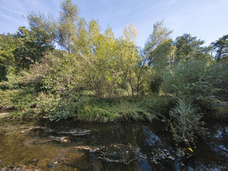 Landscape of Iskar river near Pancharevo lake, Bulgaria