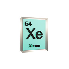 Xenon side - Periodic Table Element, Scientific and Educational Use, Transparent and Translucent...