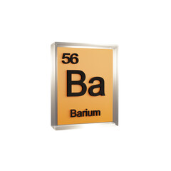 Barium side - Periodic Table Element, Scientific and Educational Use, Transparent and Translucent...