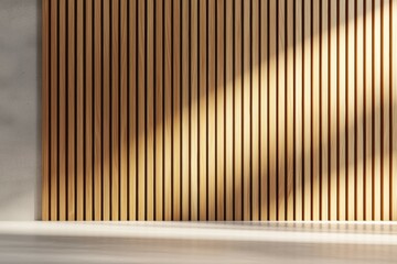 A wall of wooden panels with a sun shining on it