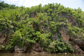 Landscape and River Kwai near Kanchanaburi, Thailand