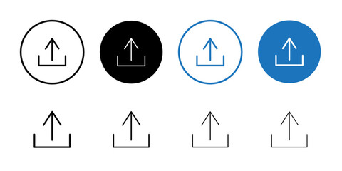 Upload icon Flat fill set collection