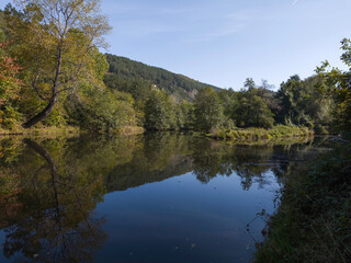 Landscape of Iskar river near Pancharevo lake, Bulgaria