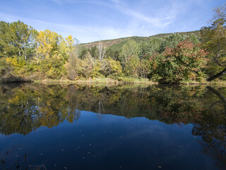 Landscape of Iskar river near Pancharevo lake, Bulgaria