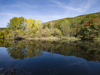 Landscape of Iskar river near Pancharevo lake, Bulgaria