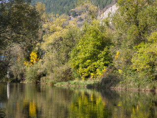 Landscape of Iskar river near Pancharevo lake, Bulgaria