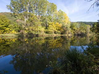 Landscape of Iskar river near Pancharevo lake, Bulgaria