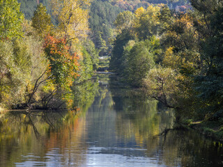 Landscape of Iskar river near Pancharevo lake, Bulgaria
