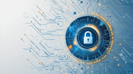 Obraz premium abstract innovative cyber security network, using interconnected nodes to represent business partnerships on the Smart digital Innovation city with connection network reciprocity over the smart city