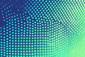 Colorful dotted pattern with gradients in green and blue tones on a textured background