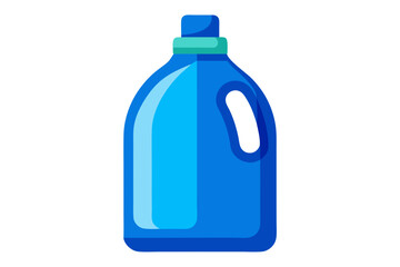 Detergent bottle Blue blank bottle isolated over white background