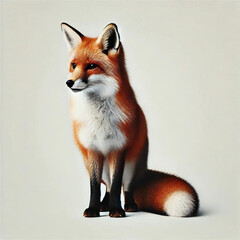 Fototapeta premium 横をむく狐[GenerativeAI]