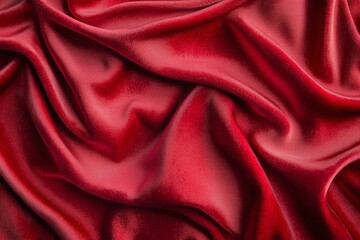 Obraz premium A red fabric with a wavy texture