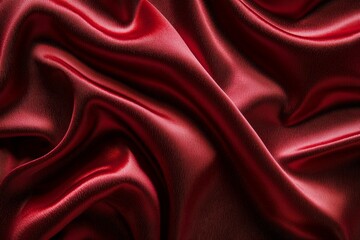 Obraz premium A red fabric with a shiny texture