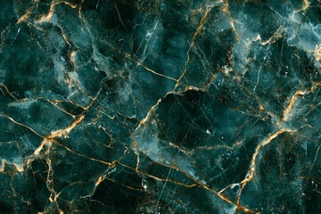 A close up of a green and gold marble wall
