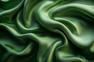 Fototapeta premium A green fabric with a wavy texture