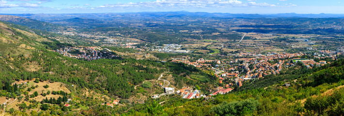 View of Covilhã at the Foot of Serra da Estrela in Portugal