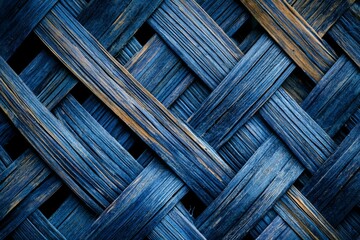 The image is of a blue and brown wooden pattern