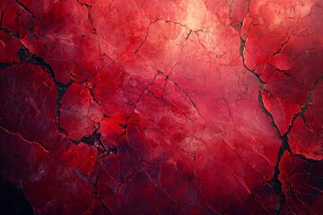 Fototapeta premium A red background with cracks and holes