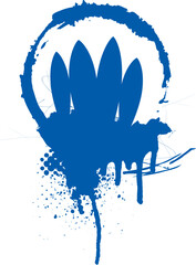 surf grunge shield with four table