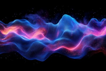 Obraz premium A colorful wave of light that is purple, blue, and orange