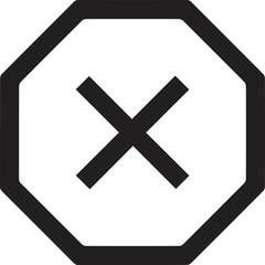 Obraz premium Warning signal icon symbol vector image 