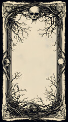 Dark Victorian Gothic Tarot Card Border Design