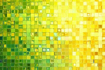 Fototapeta premium A yellow background with green squares