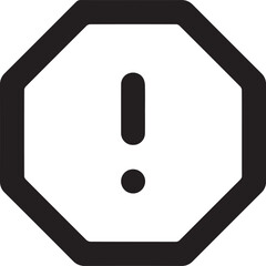 Warning signal icon symbol vector image
