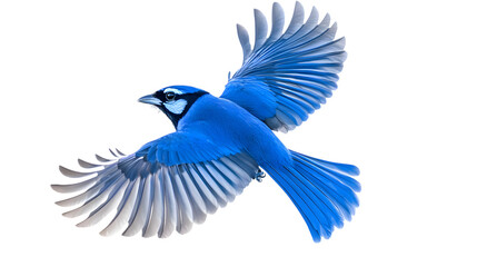 Azure Jay Bird, on Transparent PNG Background, Photo Realistic, Wallpaper, Cover and Screen for Smartphone, PC, Laptop, Transparent PNG