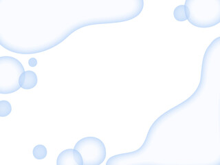 ゆるカワなメンフィス幾何学模様のフレーム素材　青