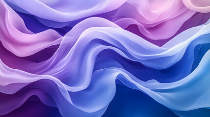 Obraz premium Dynamic Abstract Geometric Composition Featuring Flowing Curved Shapes in Vibrant Shades of Blue and Purple with Textured Depth