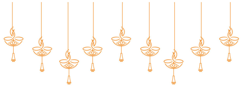 vector illustration of diwali candle lamp for diwali day