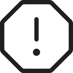 Warning signal icon symbol vector image
